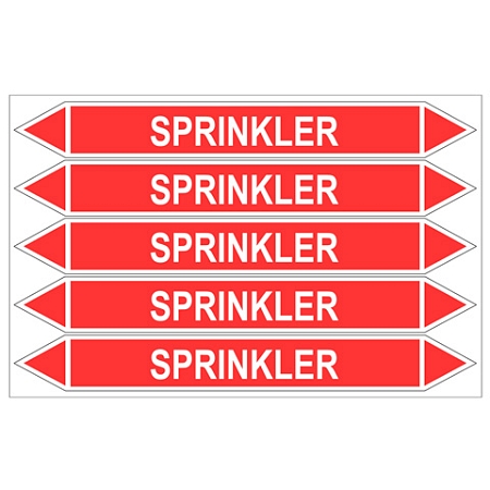 Značení potrubí, sprinkler